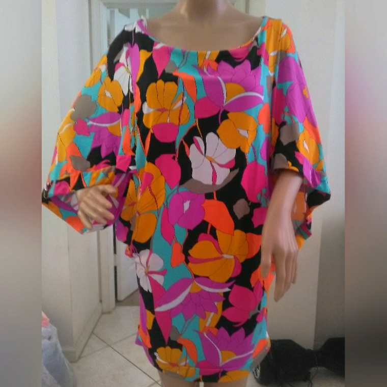 Bnwt Trina Turk Floral Multicolor Dress Gorgeous Bright Colors Sz. Sm